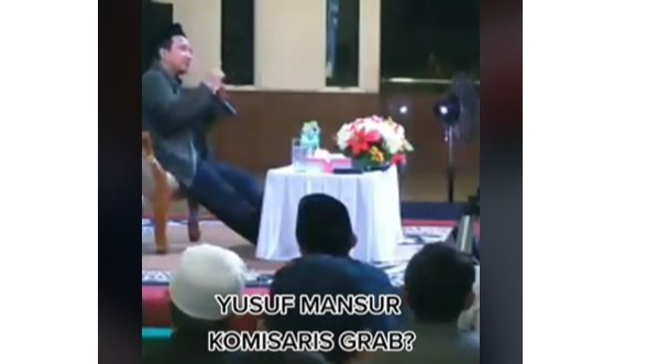 Yusuf Mansur ngaku sebagai Komisaris Grab. (TikTok/ detektif.dh)