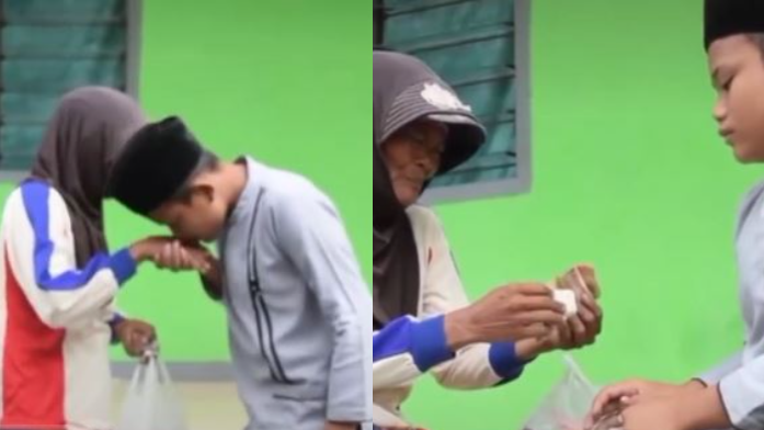 Momen ibu menemui anaknya di pondok pesantren (TikTok/ @danykatzuke)