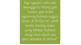 Alasan tetangga melarang ajari Bahasa Inggris @covomfs