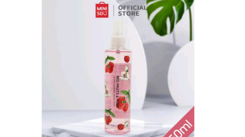 Ilustrasi Body Mist Miniso Varian Red Fruits & Musk (Shopee.com/Miniso Indonesia)