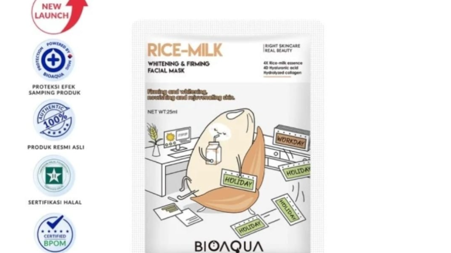 Bioaqua Rice-Milk Whitening & Firming Facial Mask (bioaqua.co.id)