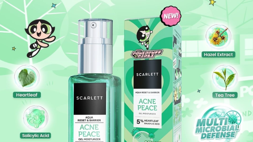 Scarlett x The Powerpuff Girls Acne Peace Moisturizer Gel (instagram/scarlett_whitening)