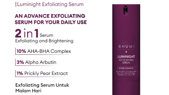 Bhumi Luminight Exfoliating Serum (Shopee/Bhumi Official Shop)