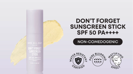 Rose All Day Don't Forget Sunscreen Stick SPF 50 PA++++ (roseallday.co)