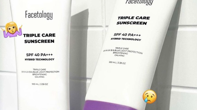 Facetology Triple Care Sunscreen SPF 40 PA+++ (instagram/facetologyofficial)