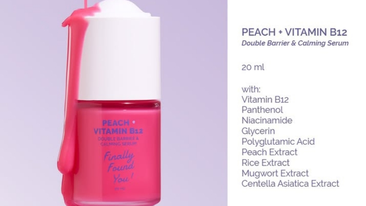 Finally Found You! Peach + Vitamin B12 Double Barrier & Calming Serum (Instagram/finallyfoundyou.id)