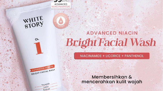 White Story Advanced Niacin Bright Facial Wash (Shopee/White Story Official Shop)