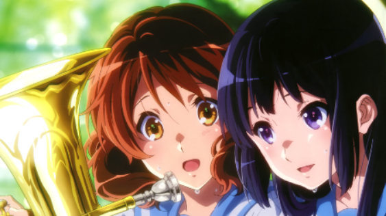 Karakter Reina dan Kumiko dari anime Hibike! Euphonium