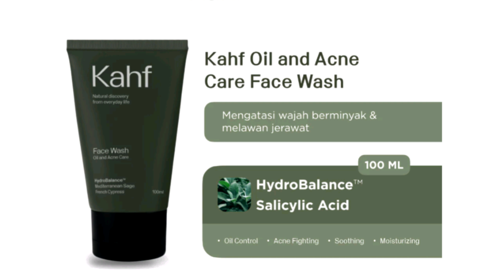 Kahf Oil and Acne Care Face Wash (Shopee/Kahf Official Shop)