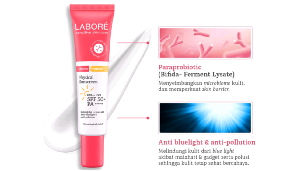 LABORÉ Physical Sunscreen SPF 50+ PA++++ (Shopee/LABORE Official Store)