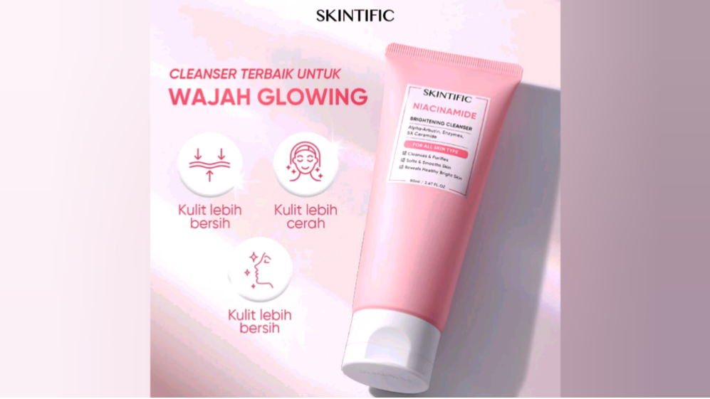 SKINTIFIC Niacinamide Brightening Cleanser (Shopee/No.1 Beauty Official Shop)