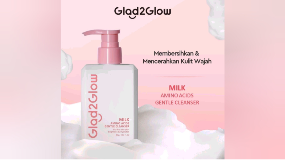 Glad2Glow Milk Amino Acids Gentle Cleanser (Shopee/Glad2Glow Official Store)