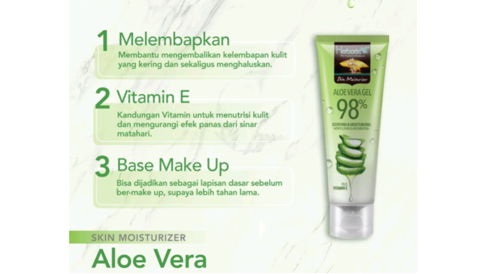 Herborist Aloe Vera Gel 98% Soothing Moisturizing (Shopee/Oemah Herborist Official Shop)