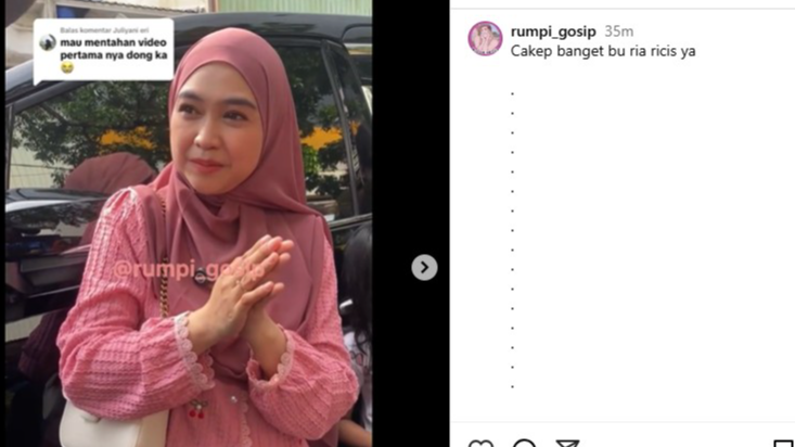 Ria Ricis di kamera orang lain. (Instagram)