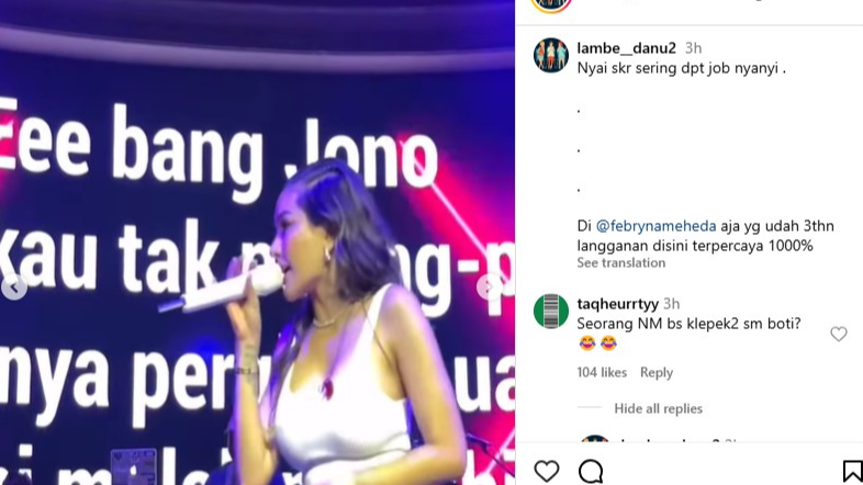 Nikita Mirzani nyanyi lagu Zaskia Gotik. (Instagram)