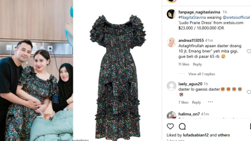 Harga Daster Nagita Slavina. (Instagram)