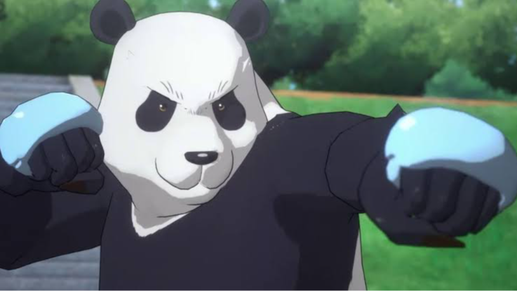 Panda saat dikuasai oleh Inti Panda itu sendiri dalam anime Jujutsu Kaisen (jujutsu-kaisen.fandom.com)