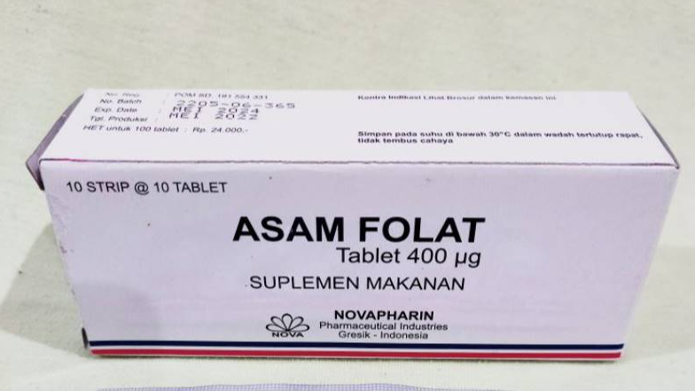 Suplemen Asam Folat (sumber: shopee.co.id)