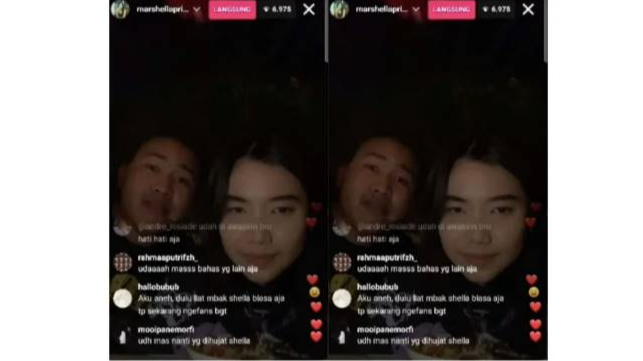 Siaran langsung Marshella Aprilia dan Valdi Ghifari yang sebut Pratama Arhan miskin (TikTok/@arhanzie)