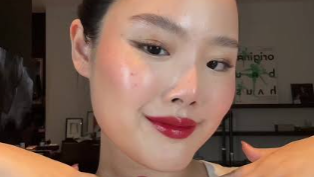 Cherry Red Makeup. [TikTok]